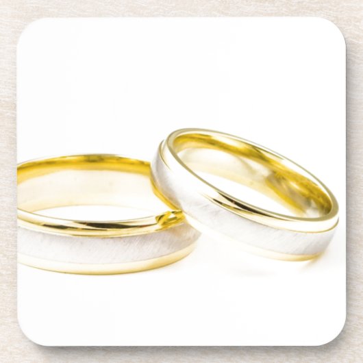 Shower Party Bride Groom Love Wedding Rings Getränkeuntersetzer (Vorderseite)