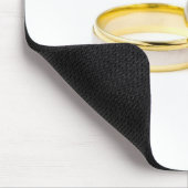 Shower Party Bride Groom Love Wedding Rings Mousepad (Ecke)