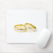 Shower Party Bride Groom Love Wedding Rings Mousepad (Mit Mouse)