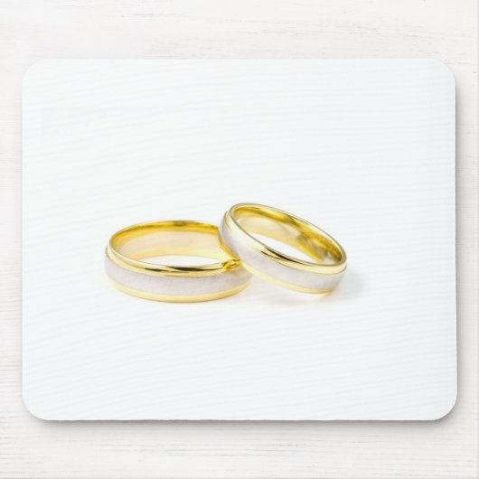 Shower Party Bride Groom Love Wedding Rings Mousepad (Vorne)