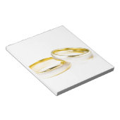 Shower Party Bride Groom Love Wedding Rings Notizblock (angewinkelt)
