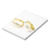 Shower Party Bride Groom Love Wedding Rings Notizblock (Rotiert)