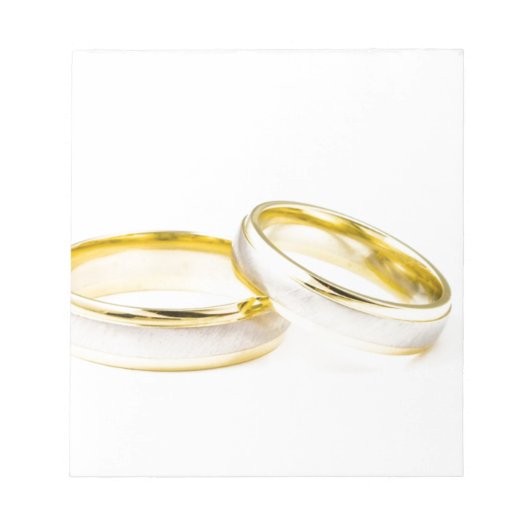 Shower Party Bride Groom Love Wedding Rings Notizblock (Vorderseite)