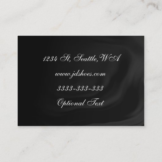 Showfashion-Visitenkarten Visitenkarte (Rückseite)