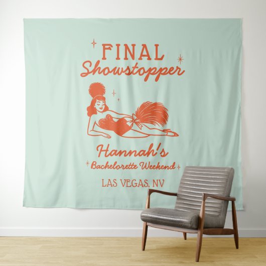 Showgirl Final Showstopper Bachelorette Backdrop Wandteppich (Beispiel (Horizontal))