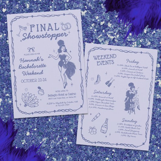 Showgirl Final Showstopper Bachelorette Einladung