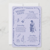 Showgirl Final Showstopper Bachelorette Einladung (Rückseite)