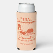 Showgirl Final Showstopper Bachelorette Selters Dosenkühler (Seltzer Vorderseite)