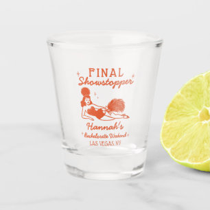 Showgirl Letzter Höhepunkt Junggesellinnenabschied Schnapsglas