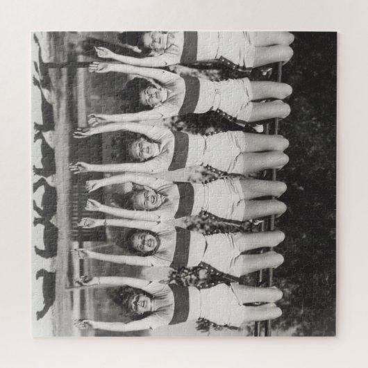 Showgirls auf Affenbars, spielerisches Design. Puzzle (Horizontal)