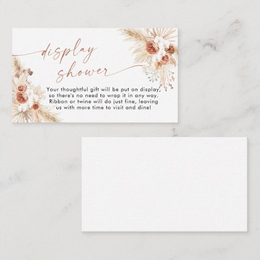 Showkarte anzeigen | Boho Pampas Grass Insert (Vorne/Hinten)