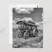 Showmans Motor "Lord Nelson" Schwarz und Weiß Postkarte (Vorne/Hinten)