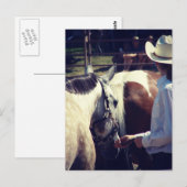 Showmanship auf einer Pferdeshow Postkarte (Vorne/Hinten)