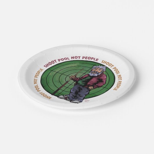 Showpool Nicht Personen Pappteller (Schrägansicht)