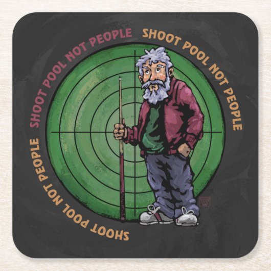 Showpool Nicht Personen Rechteckiger Pappuntersetzer (Vorderseite)