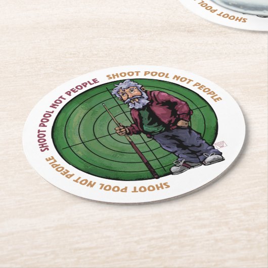 Showpool Nicht Personen Runder Pappuntersetzer (Angewinkelt)