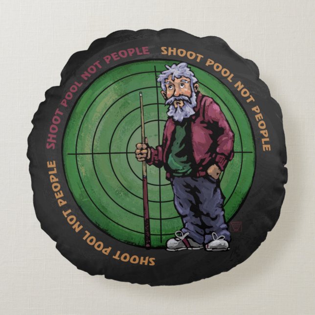 Showpool Nicht Personen Rundes Kissen (Vorderseite)