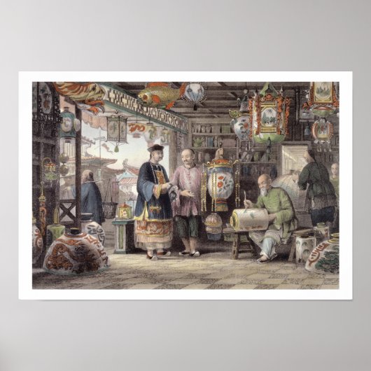 Showroom eines Laternenhändlers in Peking, von 'Ch Poster (Vorne)