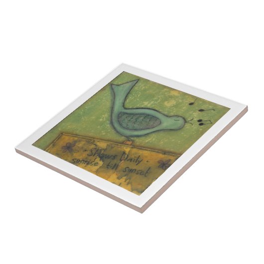 Shows Daily 4" Keramik Tile Fliese (Seite)