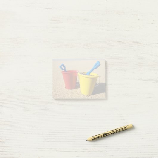 Shows und Pails am Sandstrand Post-it Klebezettel (Auf Schreibtisch)