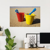 Shows und Pails am Sandstrand Poster (Heimbüro)