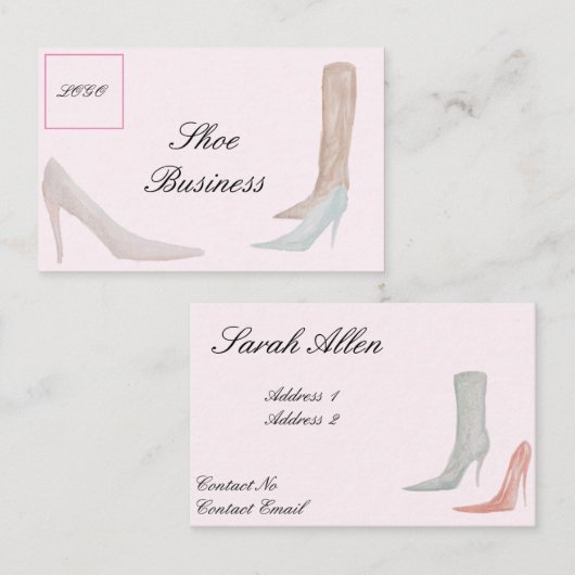 Showshop Fashion Business Card Visitenkarte (Vorne/Hinten)