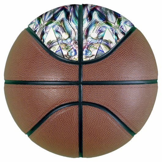 Showtextur Kaleidoskop in sandig silbrigen Farben Basketball (Rechts)