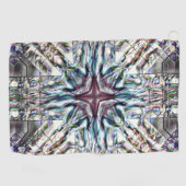 Showtextur Kaleidoskop in sandig silbrigen Farben Golfhandtuch (Horizontal)