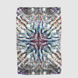 Showtextur Kaleidoskop in sandig silbrigen Farben Golfhandtuch