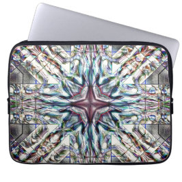 Showtextur Kaleidoskop in sandig silbrigen Farben Laptopschutzhülle