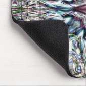 Showtextur Kaleidoskop in sandig silbrigen Farben Mousepad (Ecke)