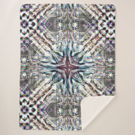 Showtextur Kaleidoskop in sandig silbrigen Farben Sherpadecke