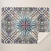 Showtextur Kaleidoskop in sandig silbrigen Farben Sherpadecke (Vorderseite (Horizontal))