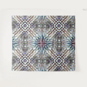 Showtextur Kaleidoskop in sandig silbrigen Farben Wandteppich (Vorderseite (Horizontal))