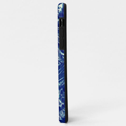 Showtexturierte metallische blau Case-Mate iPhone hülle (Hinten/Links)