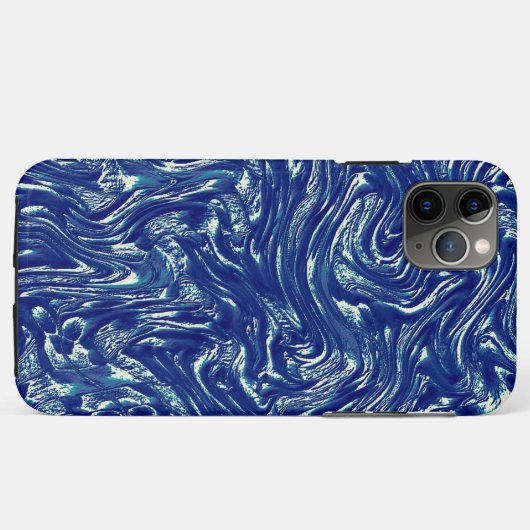 Showtexturierte metallische blau Case-Mate iPhone hülle (Rückseite (Horizontal))