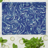 Showtexturierte metallische blau geschirrtuch (Gefaltet)