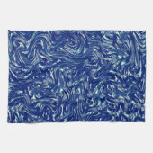 Showtexturierte metallische blau geschirrtuch (Horizontal)