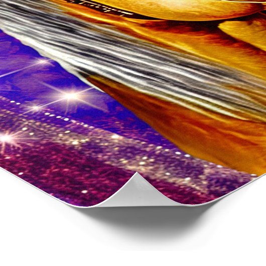 Showtime - Pferde tragen einen Cowboy Hat Art Prin Poster (Ecke)