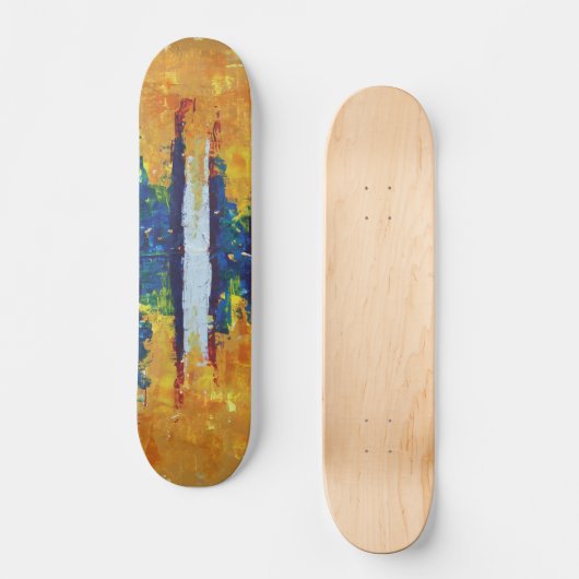 Showwave phantastisches abstraktes Grafikdesign Skateboard (Vorderseite)