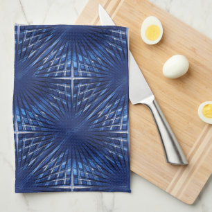 Showy blauen spitzen Grille puffert, aufgeblasen Geschirrtuch