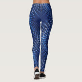 Showy blauen spitzen Grille puffert, aufgeblasen Leggings (Rückseite)