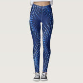 Showy blauen spitzen Grille puffert, aufgeblasen Leggings (Vorderseite)