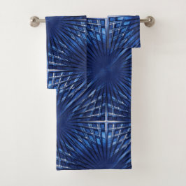 Showy Blue spitze Gitter puffert oder aufgeblasen  Badhandtuch Set