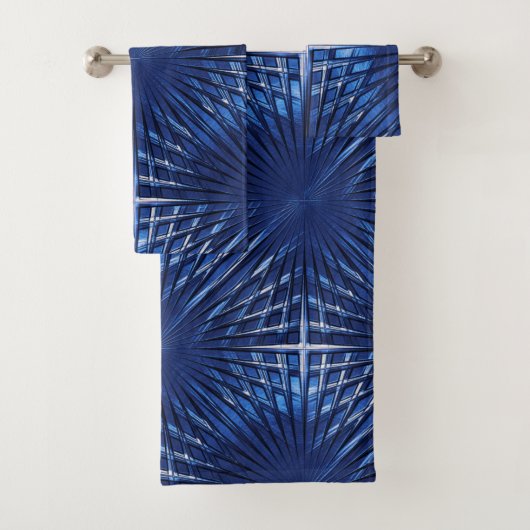 Showy Blue spitze Gitter puffert oder aufgeblasen Badhandtuch Set (Insitu)