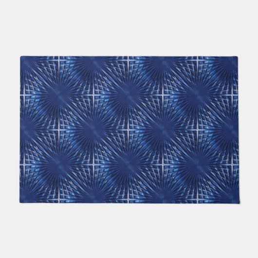 Showy Blue spitze Gitter puffert oder aufgeblasen Fußmatte (Vorderseite)