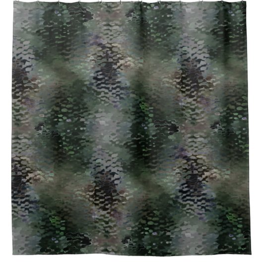 Showy Scaly Plaques, die über dunklen Fonds schwim Duschvorhang (Vorderseite)