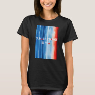 ShowYourStripes KLIMAWANDEL IST ECHTER globaler Kr T-Shirt