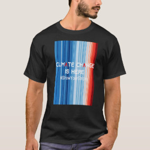 ShowYourStripes KLIMAWANDEL IST HIER Globaler Krie T-Shirt