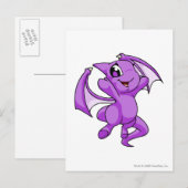 Shoyru Lila Postkarte (Vorne/Hinten)